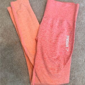 Gymshark Womens sm Coral and Peach Leggings